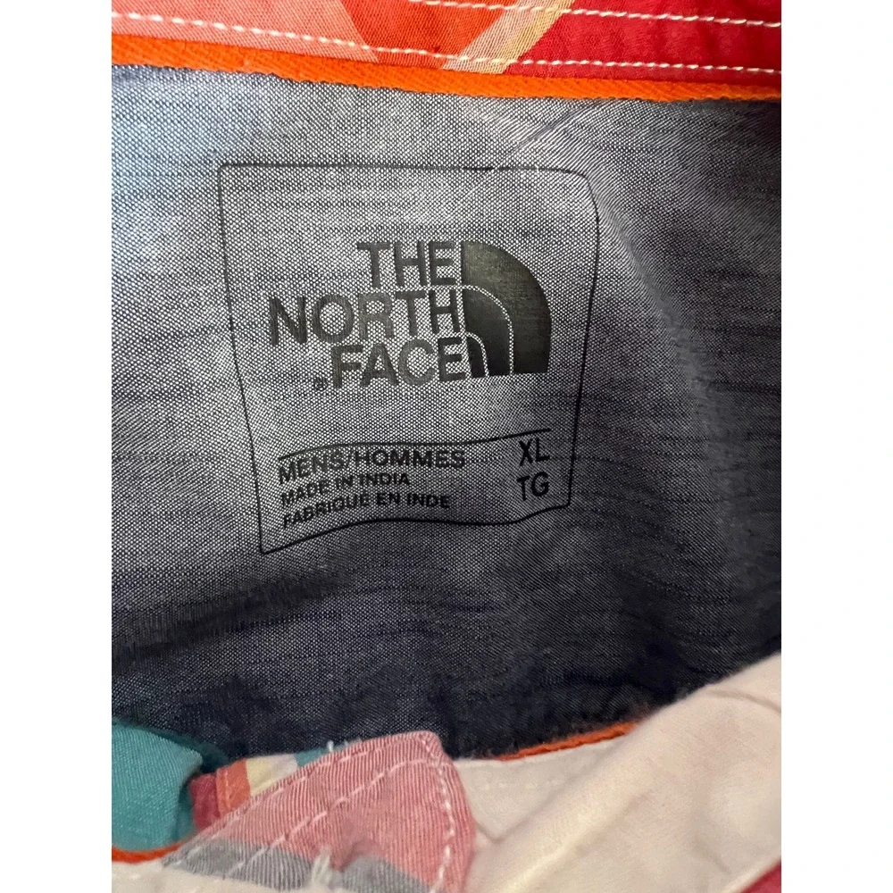 The‎ North Face Plaid Shirt Mens XL Short Sleeve Button Front Casual Top